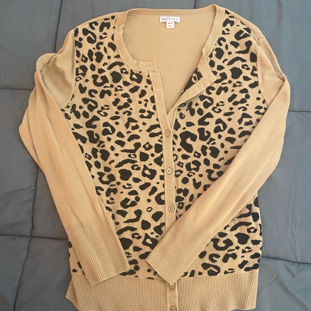 Merona Cheetah Print Cardigan